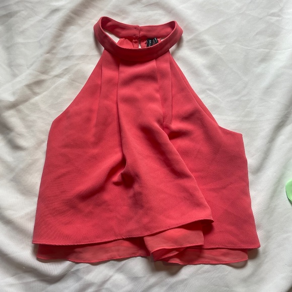 Marciano pink high neck flowy top size small - Picture 1 of 3
